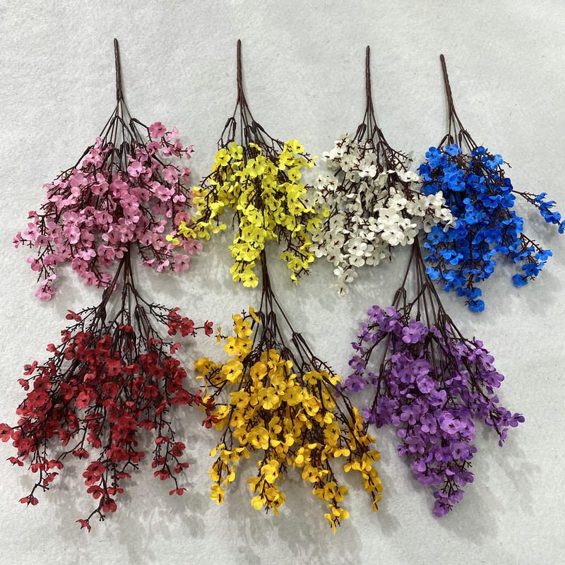 Realistic Babys Breath Silk Flower Stems For Vase Display Centerpiece