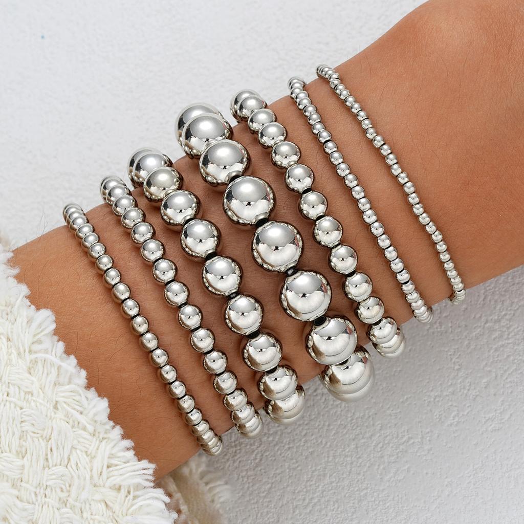 Stacked wind gold CCB size round bead beaded bracelet set for Europe and the United States