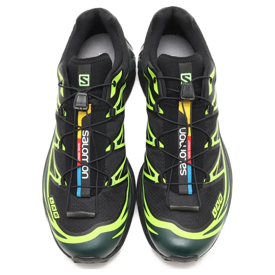 SALOMON XT-6 Comfortable Versatile Durable Low-Top Running Shoes Unisex Running Shoes Black Green 475830