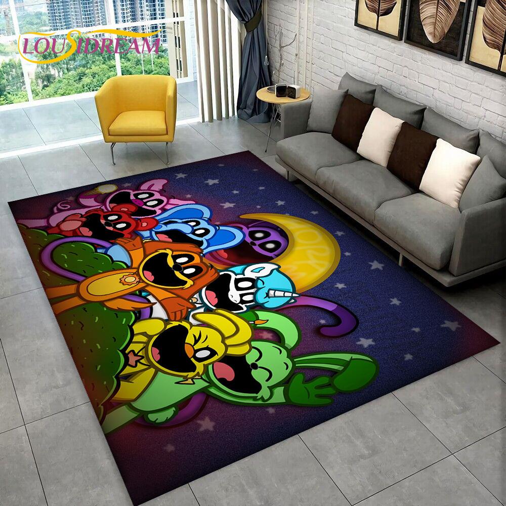 Niedliche S-Lächeln C-Kreaturen Nickerchen Bastel-Einhorn Cartoon Teppich Teppich für Schlafzimmer Wohnzimmer Zuhause Sofa Dekoration, Kinderdekor Fußmatte