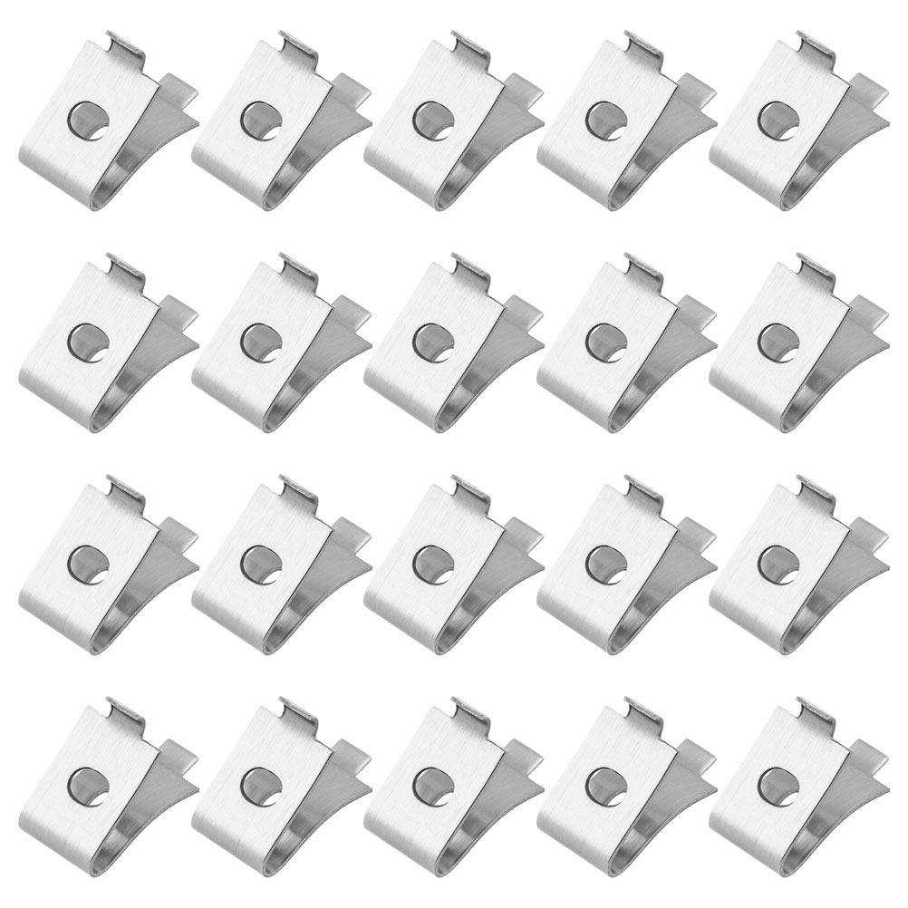 

20Pcs Stainless Steel Shelf Support Clips Heavy Duty Anti-Slip Glass Wooden Shelf Brackets for Kitchen Bathroom Office DIY other