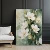 Floral Bouquet On a Green Background Floral Bouquet On a Green Background, 50X70 Cm, Frameless, Premium Canvas On Stretcher