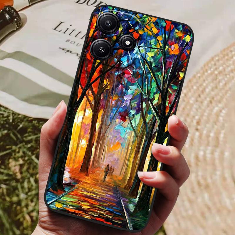 Pre puzdro Xiaomi Poco M6 Pro Silikónový zadný kryt Puzdro na telefón pre Poco M6 Pro 5G Puzdrá PocoM6 Pro 2023 Plne čierny nárazník coque