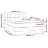 3140057 vidaXL Lit à sommier tapissier avec matelas Gris clair 140x200cm Tissu