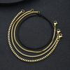 4pcs Vintage Stainless Steel Bracelets Set for Men Women Fashion Minimalist Box Chain Bracelet Daily Wear Unisex Jewelry Gifts