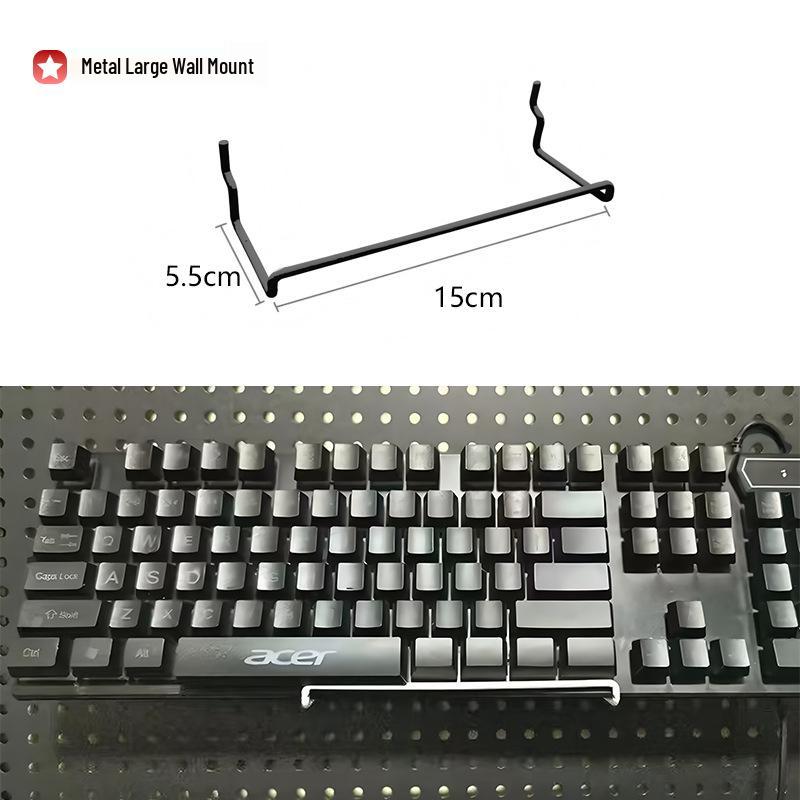 Pegboard Wall Organizer with Hooks - No-Drill Storage Rack for Entryway or Study Room.