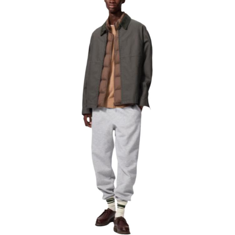 UNIQLO Color Blocked Lapel Solid Full Zip Loose Fit Versatile Fashion Long Sleeve Jacket Unisex jackets E478230-57