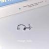 U-Shaped Horseshoe Eight-Pointed Star Water Drop Zircon Titanium Steel Butterfly Cross Cartilage Stud Earring for Piercing