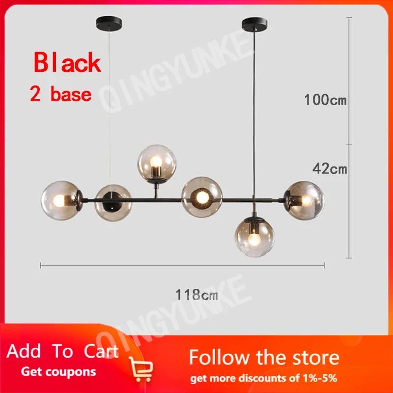 Glass Ball Lampshade Pendant Lights Loft Bar Lustre Kitchen Home Decoration Accessories Decor Living Room Hanging Lamp Fixture