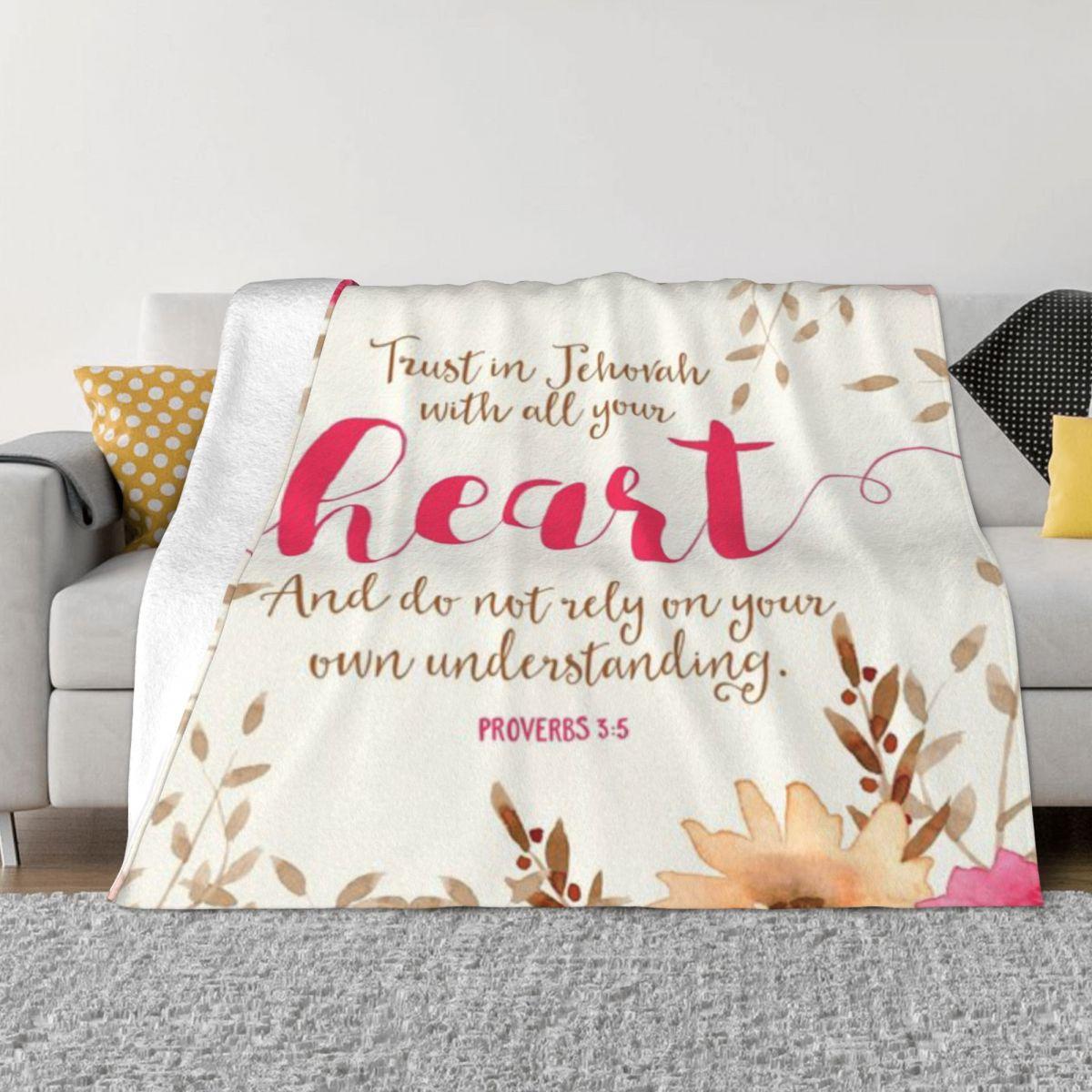

PROVERBS 3 5 Personalized Home Decor An Ultra-Soft Micro Fleece Blanket 50x60in