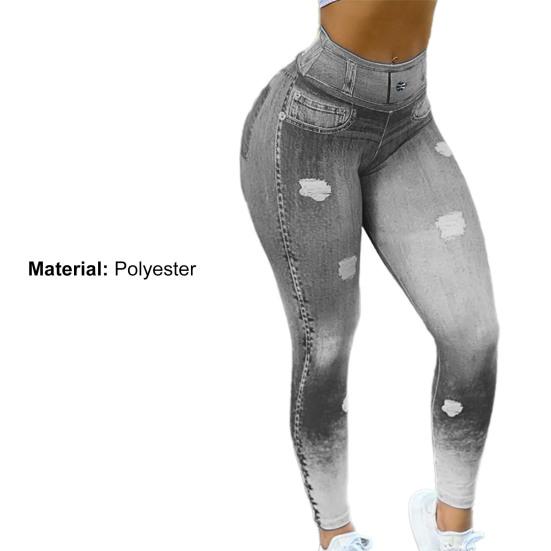 Anti-deformace Dámské Kalhoty Vše se hodí Polyester Vysoký Pas Pružné Dámské Dlouhé Kalhoty na Každý Den