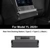 For Tesla Model YL 2025+ 60W Rear Air Vent Fast Charger USB Shunt Hub Intelligent Docking Station Expansion Car Adapter Splitter