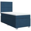 Box Spring Bed with Mattress Blue 80 X 200 Cm Fabric