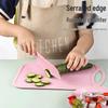 Child-Safe Kindergarten Plastic Cutting Board & Knife Set for Early Education
