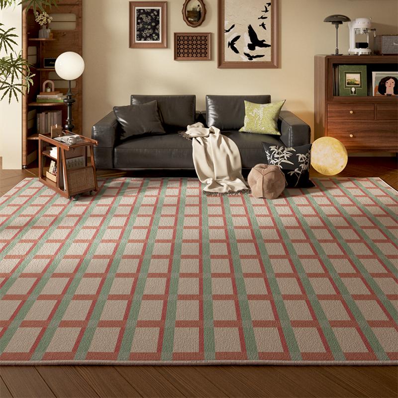 Large Area Rugs for Bedroom French Retro Style Living Room Decoration Carpet Washable Study Floor Mat Anti-slip Bedside Soft Rug