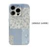 Blue Gingham Phone Case for IPhone 17 16 15 14 13 Pro Max Plus for Magnetic Single Double-layer Tough Case