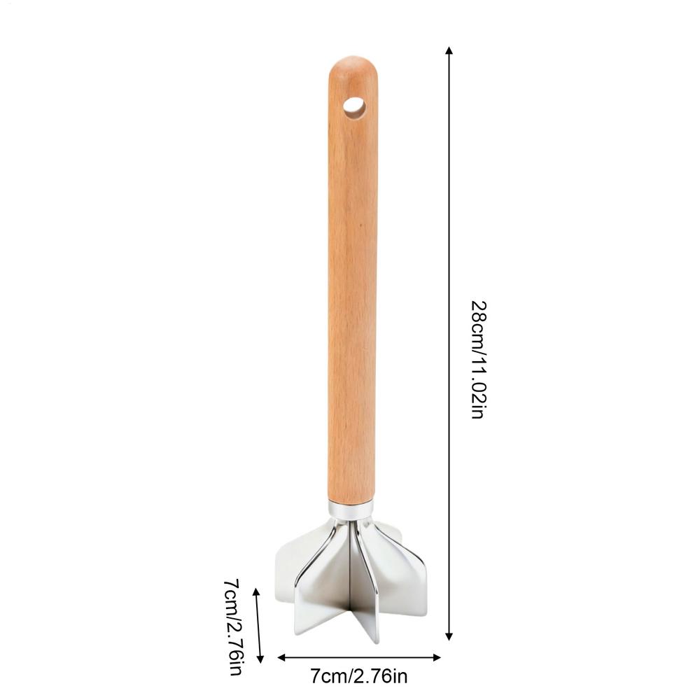 

Ground Beef Chopper Tool Food Grinder With Wooden Handle Non-Stick Food Masher For Meat Vegetable Potato Chicken Beef Nut