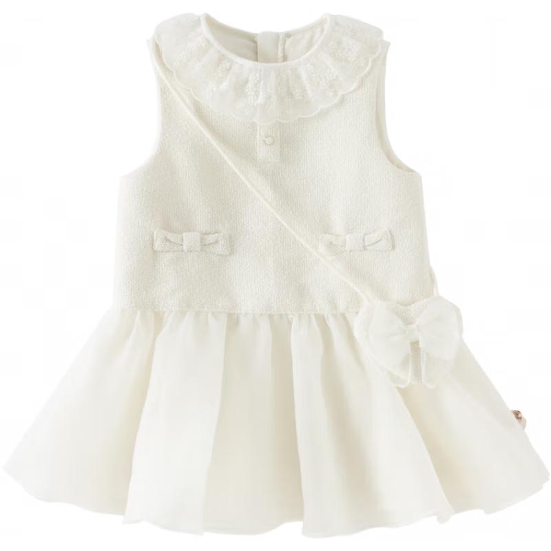 Элегантное сетчатое платье-трапеция без рукавов для девочек DAVE&BELLA 90 cm