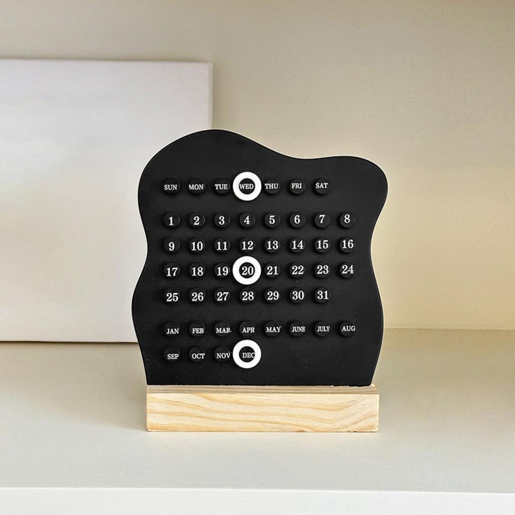 Creative Personalized Calendar Desk Ornaments, Date Planning Calendar, Month And Week Date Display, Suitable For Desk Family Room Decoration