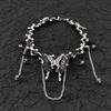 Edgy Leather Butterfly Choker Necklace Women Minimalist Statement Locket Chain Sweet Punk Style Lightweight Adjustable