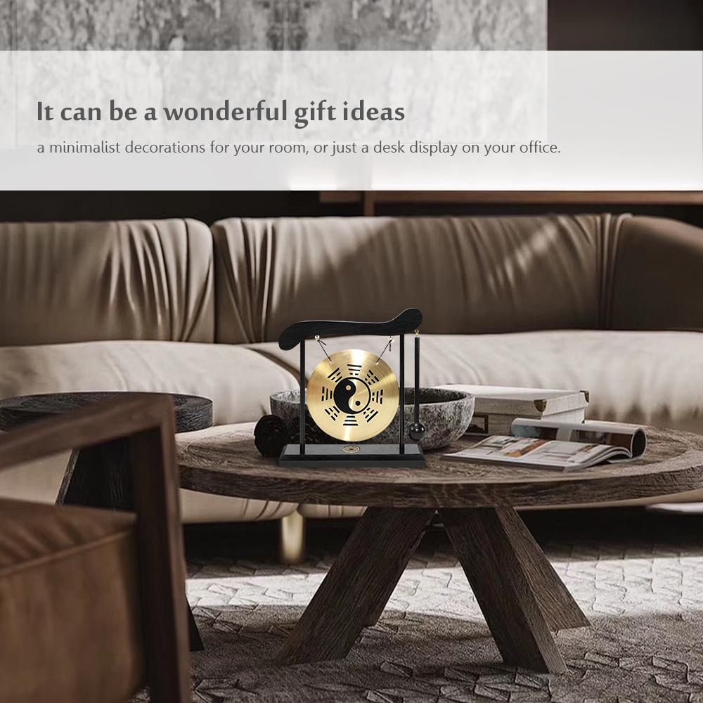 Desktop Gong Table Wind Chime Percussion Instruments with Mallet for Home Decor Housewarming Gift - Twelve Chinese Zodiac
