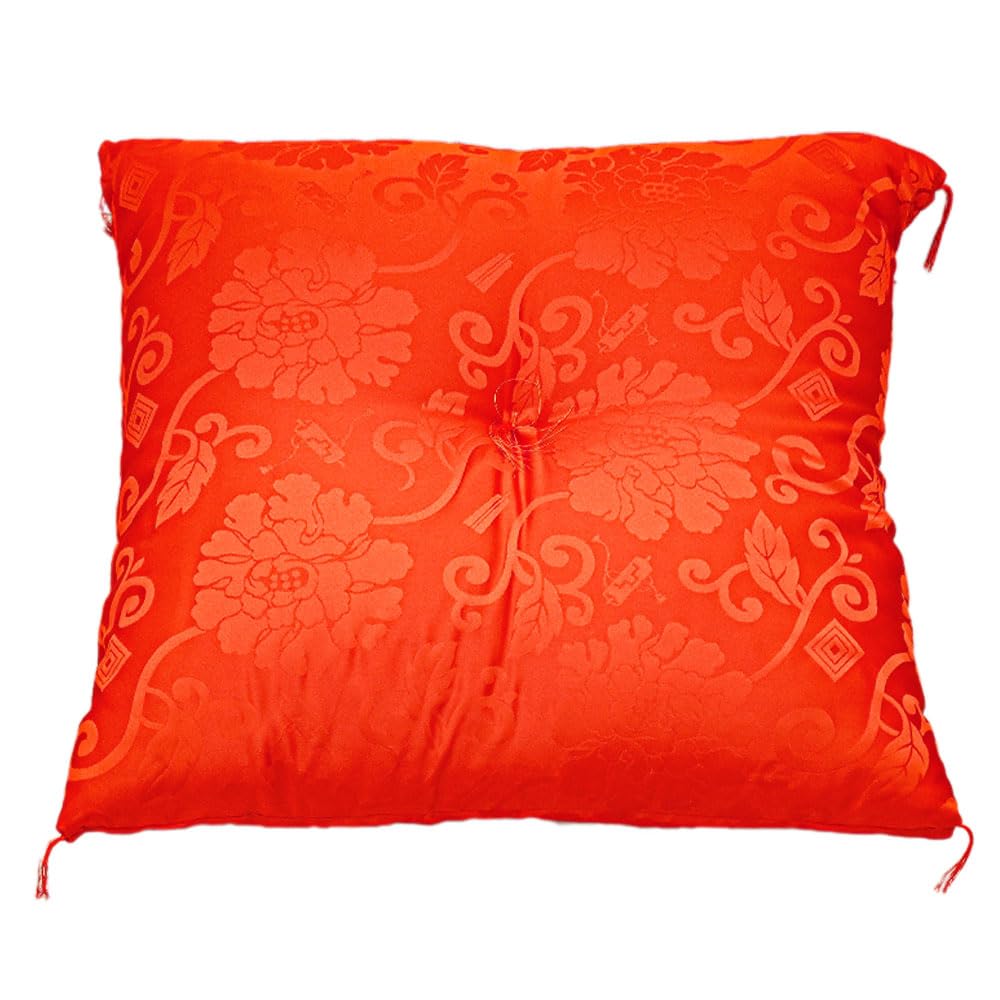 

Большая двусторонняя подушка с арабесковым узором для использования на буддийском алтаре, 59x63см, алая, водоотталкивающая и водонепроницаемая. Идеально для буддистов