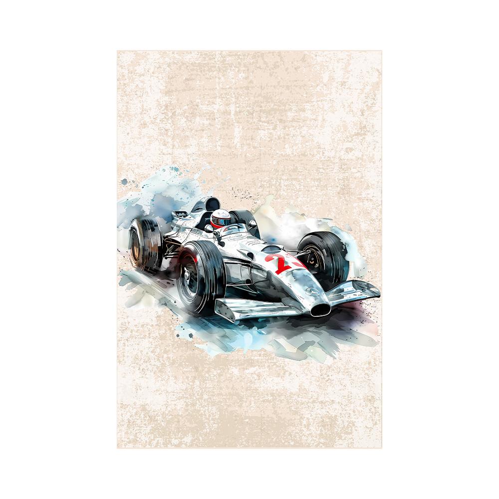 Retro F1 Racing Canvas Painting Poster Vintage Racing Car Wall Art Print for Home Decor