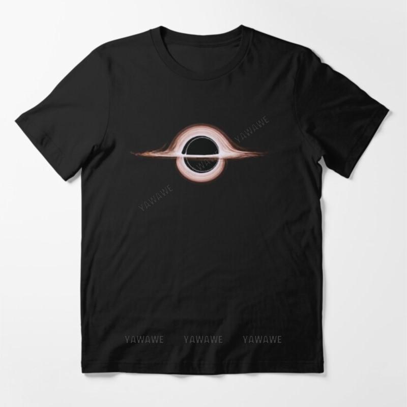 

Adult tee tops teenager cotton teeshirt Black Hole Essential T Shirt brand casual short sleeve for men mens summer tshirt S