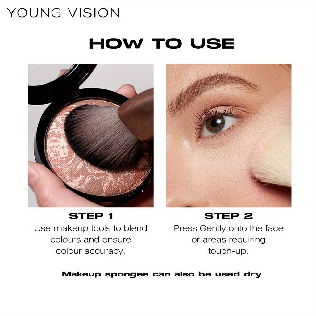 YOUNG VISION 3 w 1 podkład w formie pudru wypiekanego, długotrwały, o pełnym kryciu, lekki, kontrolujący wydzielanie sebum, matowy, zapewniający efekt przez 24 godziny, o delikatnej konsystencji