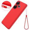 For Xiaomi Poco F6 5G/Redmi Turbo 3 5G Case Liquid Silicone Anti-Drop Phone Cover with Hand Strap