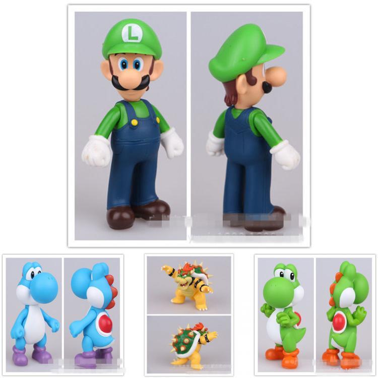 Super Mario Bros Luigi Bowser Princess Peach Plastic Action Figures For Collectors And Display Enthusiasts