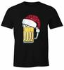 Mens Christmas T-Shirt Funny Beer Drinking Beer Glass Xmas Theme-
