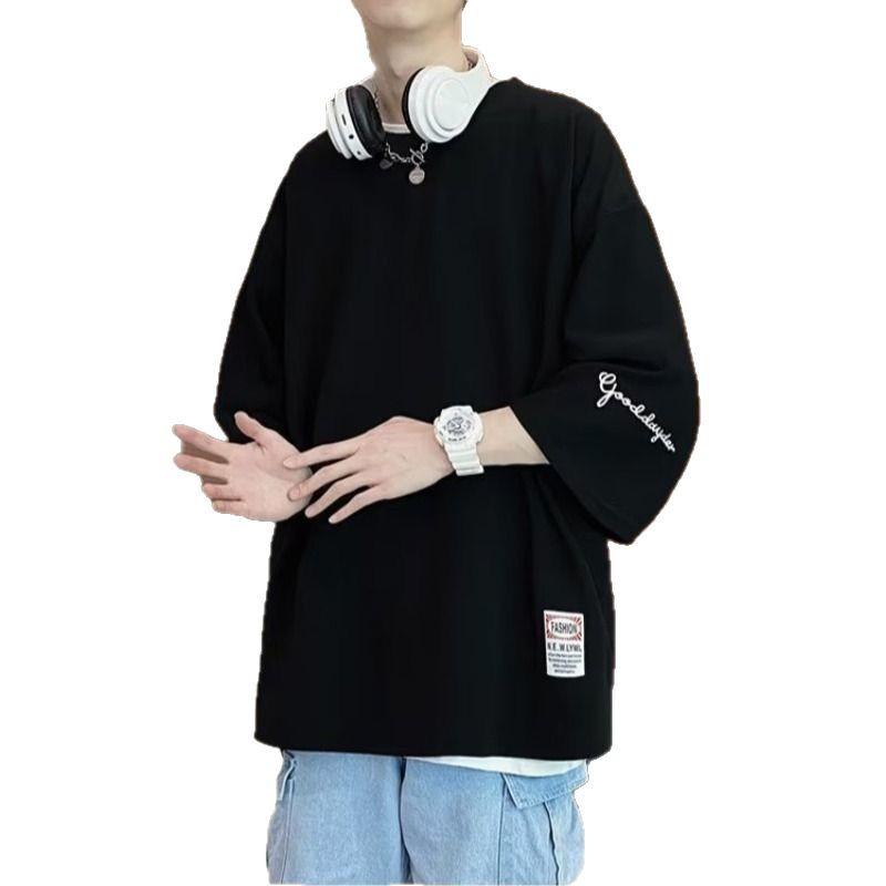 Men's Plus Size Ice Silk Short Sleeve T-Shirt: Summer Trendy Loose Fit