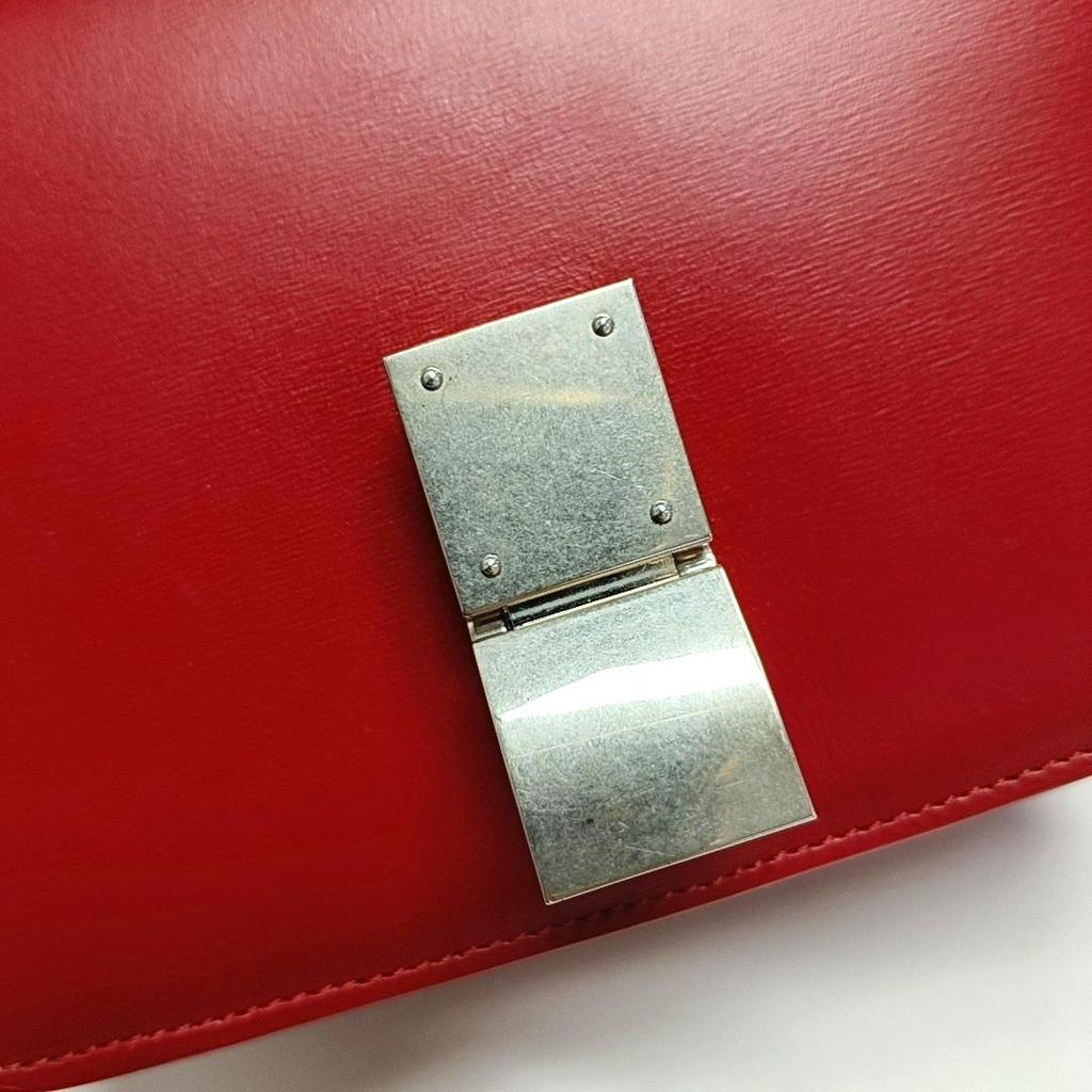 [Pre-Owned] Classic Box Polished Calfskin Handbag Tofu Bag Square Crossbody Shoulder Bag Small - Very Good #1C8JGP4