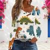 Women Plus Size Asymmetric Cutout Neck Cold Shoulder Long Sleeve Black White Printed Fitted Top