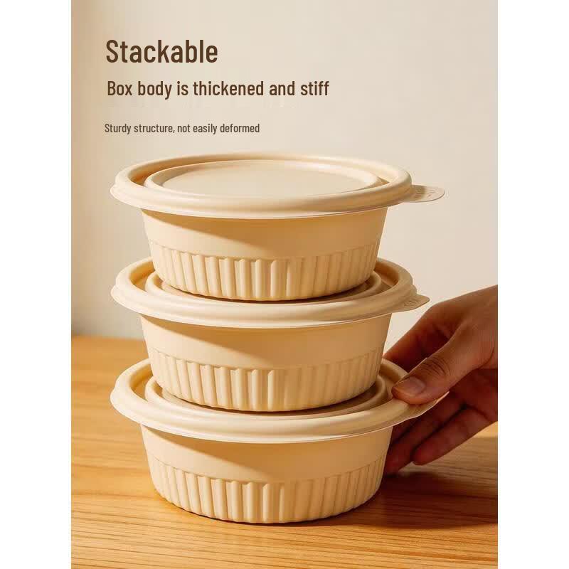 HANDUNYOU Disposable Corn Starch Lunch Boxes
