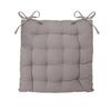 Assise de chaise matelassée coton 38 x 38 cm gris