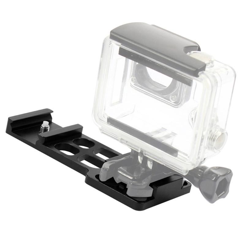 20mm Side Rail Mount for 360 X3/10 11 Sports Cameras Hollowed Out Base Clamp Sturdy Screws Fixing Holder Connector