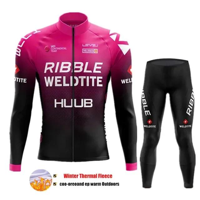 

2024 Командний зимовий термофлісовий велосипедний одяг Чоловічий трикотажний костюм Відкритий теплий велосипедний одяг Mtb Довгий нагрудник Штани 5XL