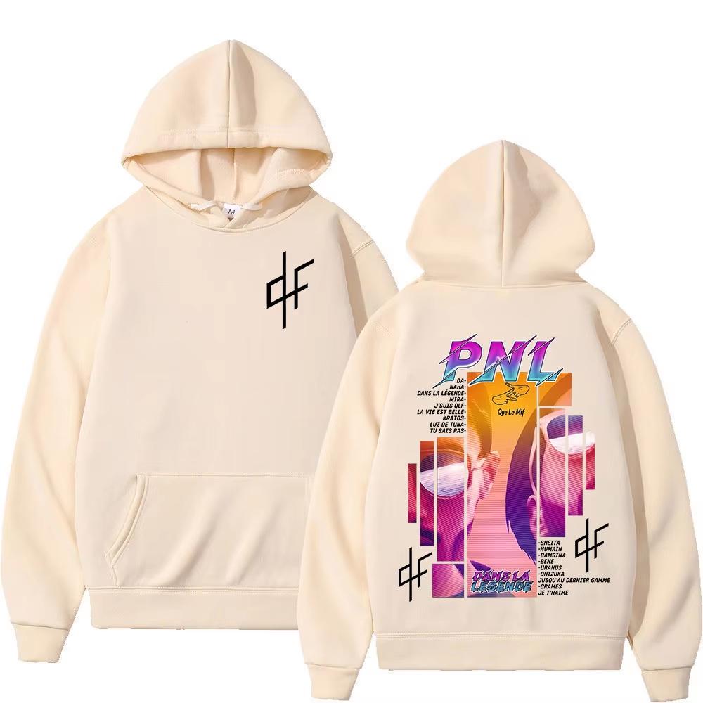 Rapper PNL Dans La Legende Le Monde Chico Album Hoodies Men Women Fashion Hip Hop Pullovers Long Sleeve Unisex Oversized Streetwear Graphic Sweatshirt