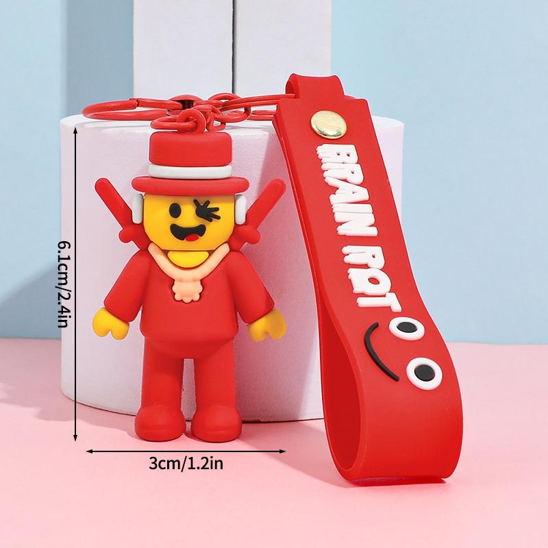 67 Keychains Cartoon Brainrot Keychain Hanging Ornament for Bags Party Favors Gift Six Seven Keyring Hanging Pendants