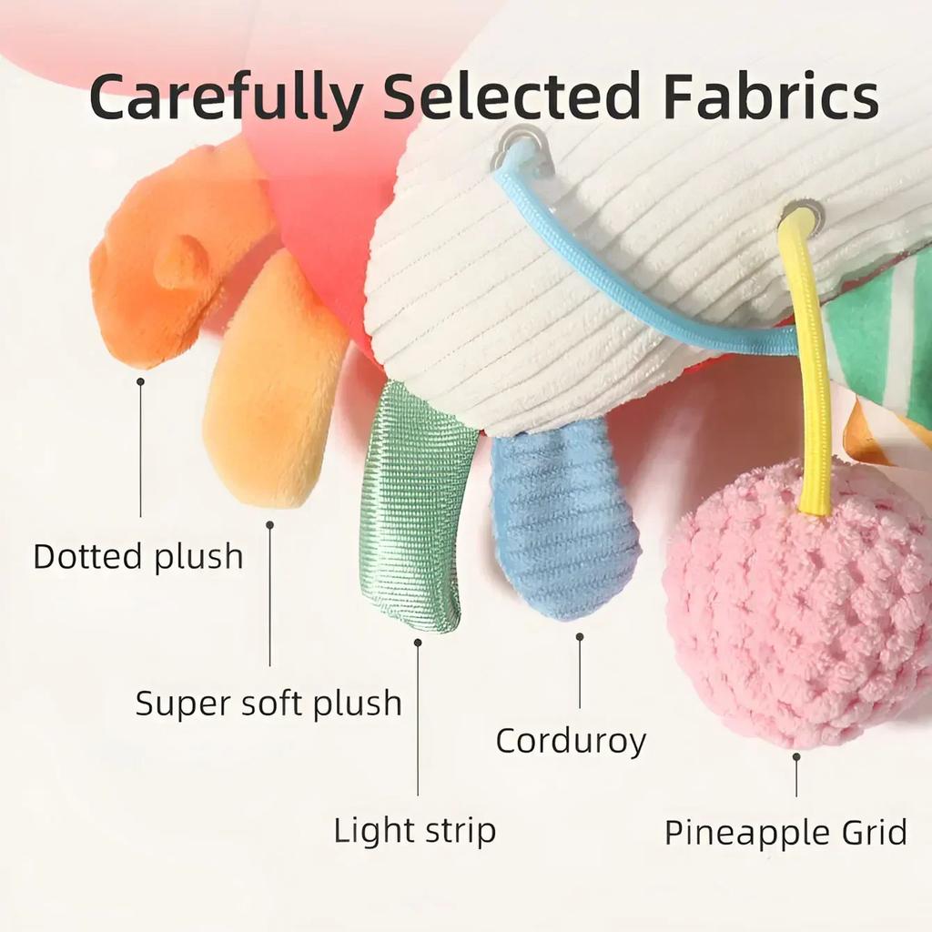 New Baby Bed Hanging Drawstring Toy Newborn Baby Stroller Toy Cute Animal Educational Toys Hand Grip Plush Bebe Fun Bedtime Toys