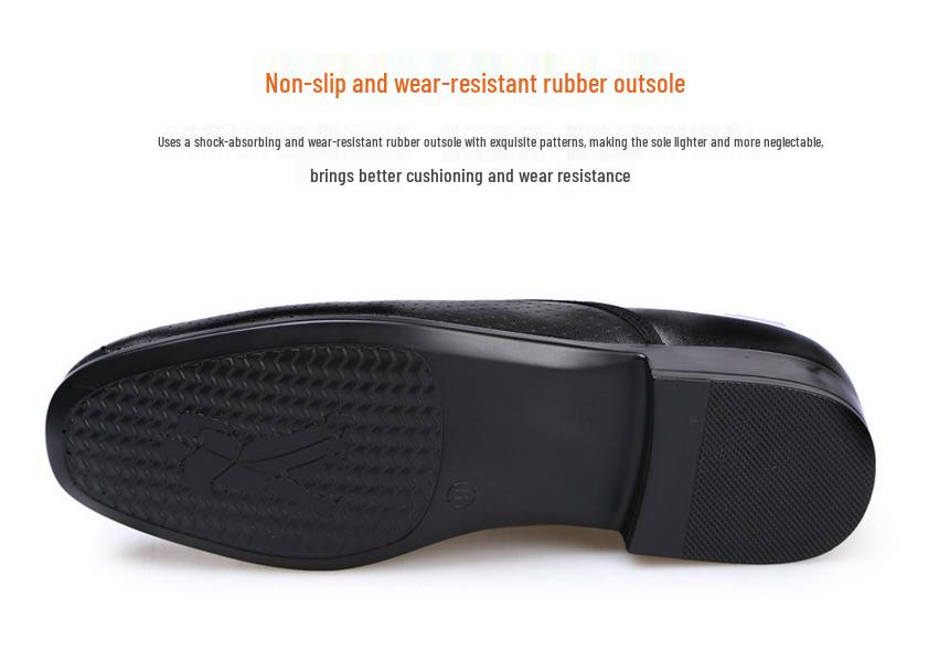 Men's Genuine Leather Perforated Dance Shoes for Waltz & Modern Square Dance