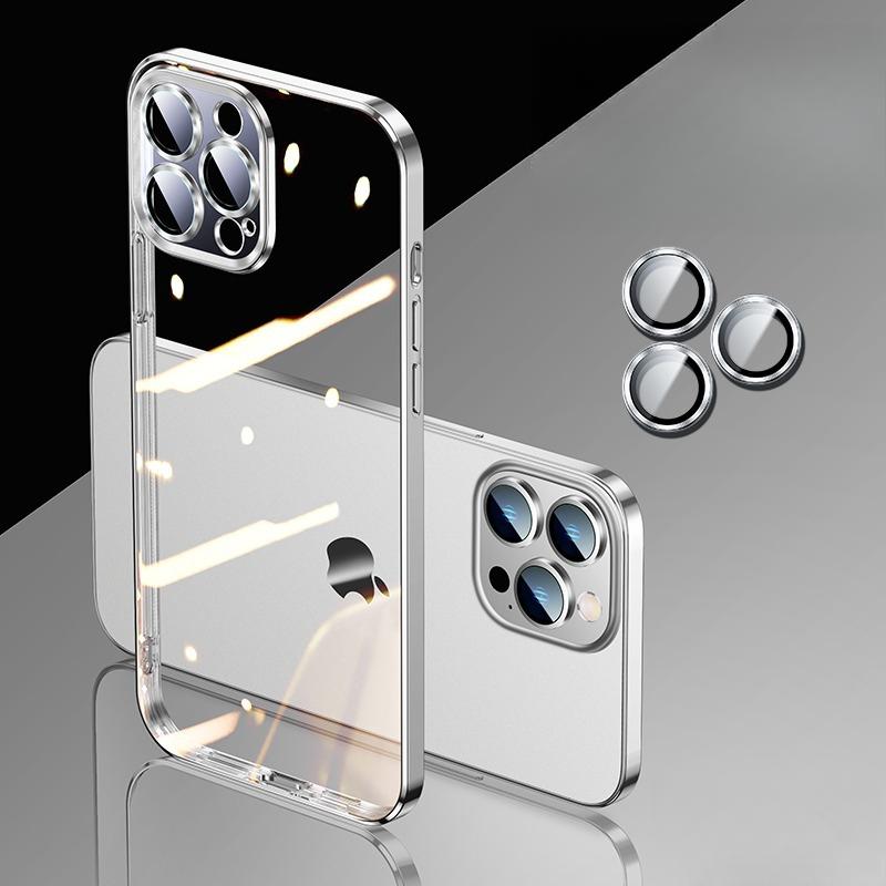 Applicable To Apple 16 Mobile Phone Case 15 Transparent Ultra-thin IPhone 14 Pro Protective Case 13P Lens Film Dustproof