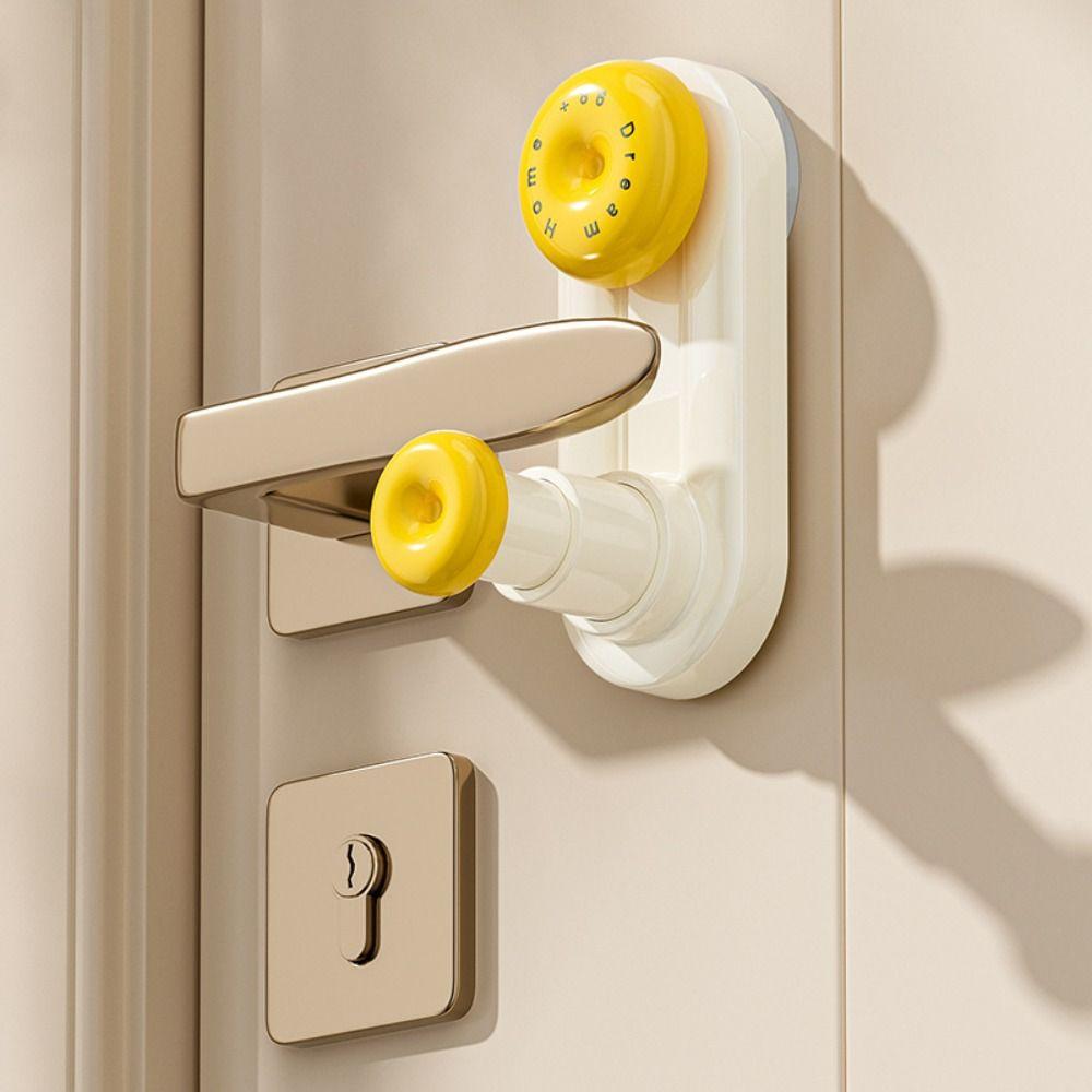 3-Gear Adjustable Door Safety Lock No Drill Safety Lock Childproof Handle Lock Indoor Safety