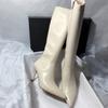 Damen Stiefel mit hohen Absätzen mit schlanken Absätzen Sexy spitze High-Heel Elastische Stiefel Mode Kniehohe High-Heel Stiefel für Damen