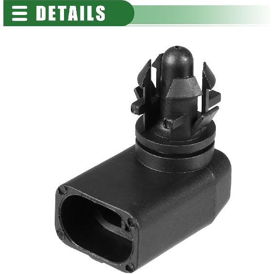 Motoforti Ambient Air Temperature Sensor, for GMC Sierra 3500 HD 2007-2014, Plastic, No.25775833, Black