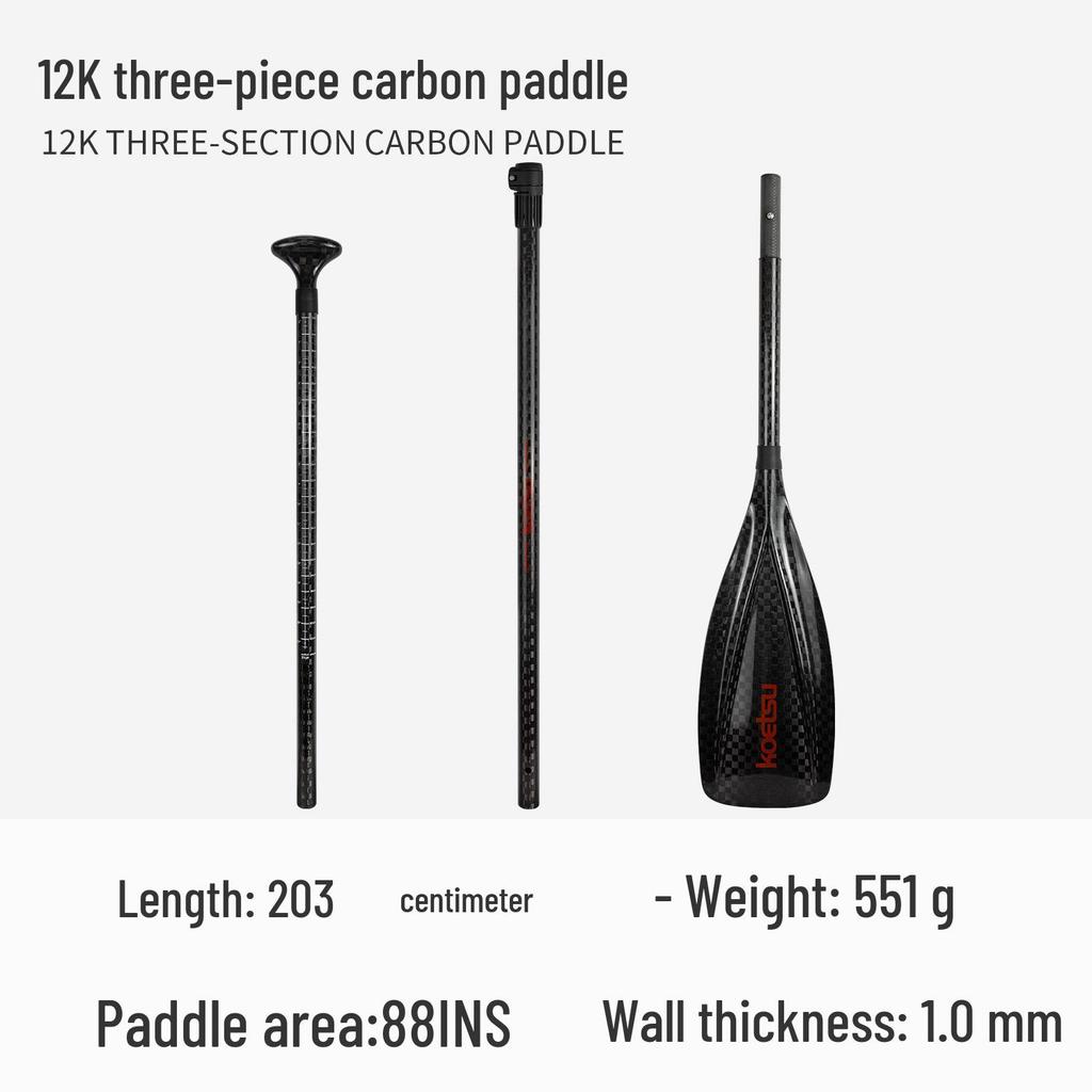 KOETSU Surf Paddleboard Dual-Use Aluminum Paddle: Single/Double Head Kayak & Paddleboard Paddle