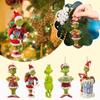 Enfeites de Natal Acrílico Plano Árvore de Natal Decoração Pendurada Ladrão de Natal Enfeite Impresso Árvore de Natal Decoração de Festa de Natal para Família Amigos