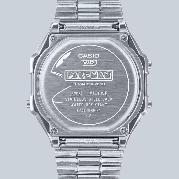 Casio Digital Watch Pac-Man Collaboration Model A168WEPC-7A Silver